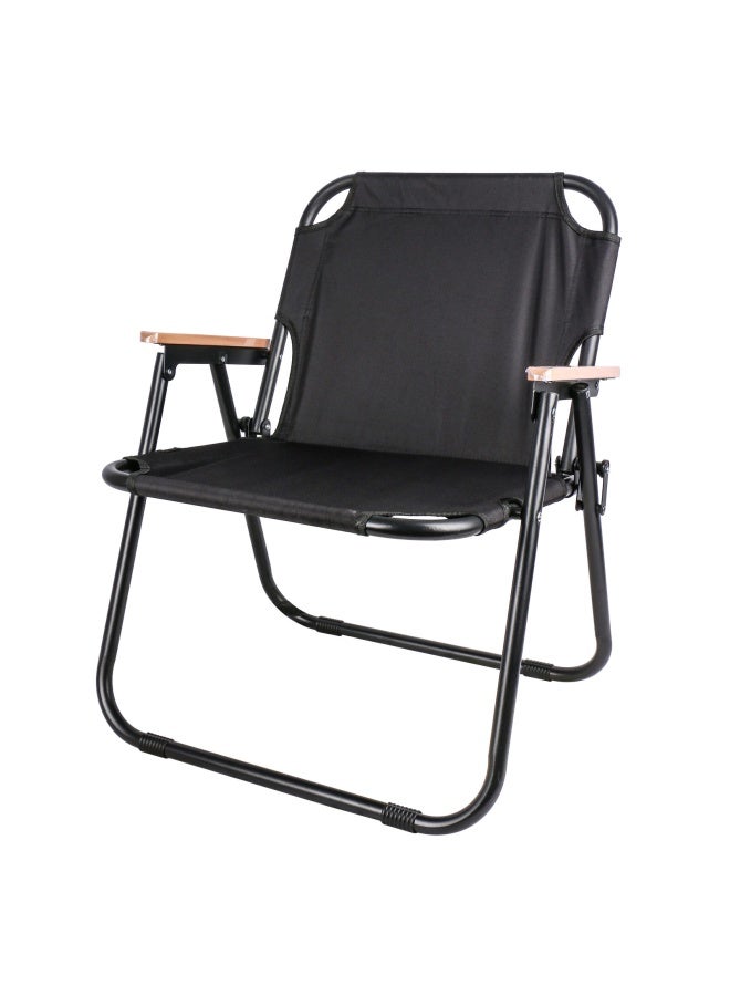 Campmate Foldable Camping Chair Cm-7877 With Wooden Arm Rest |For Camping - Fishing -Outdoor- Picnic