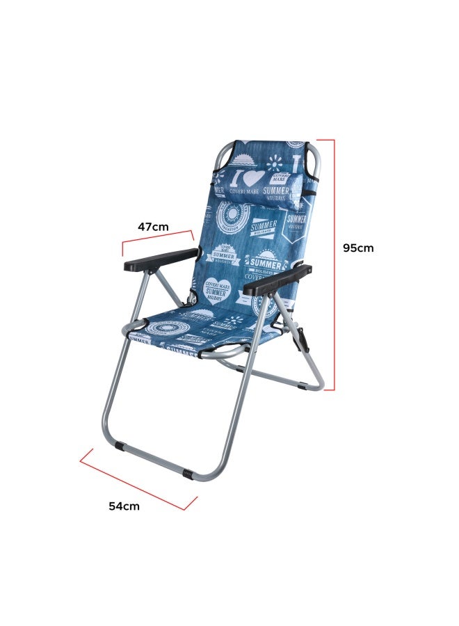 Campmate Foldable Camping Chair Cm-7879 With Headrest | Udjesting | Relaxing Sleeping Chair