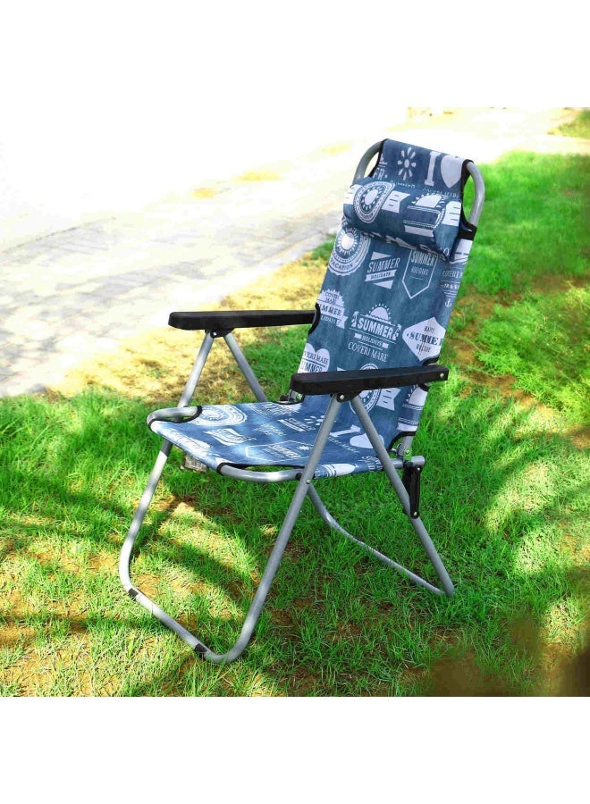 Campmate Foldable Camping Chair Cm-7879 With Headrest | Udjesting | Relaxing Sleeping Chair