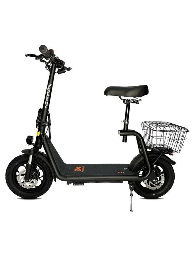 KugooKirin C1 Plus Electric Scooter with Seat and Rear Basket