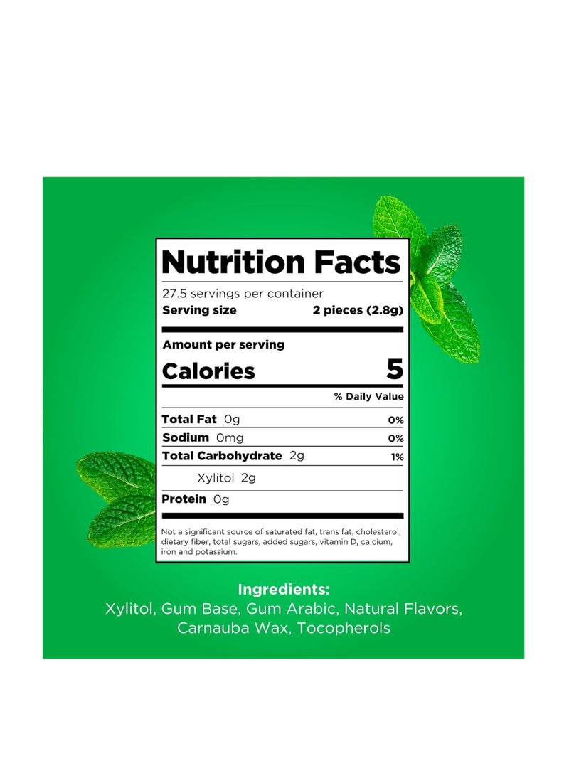 Aspartame and sugar free Spearmint 55 pieces