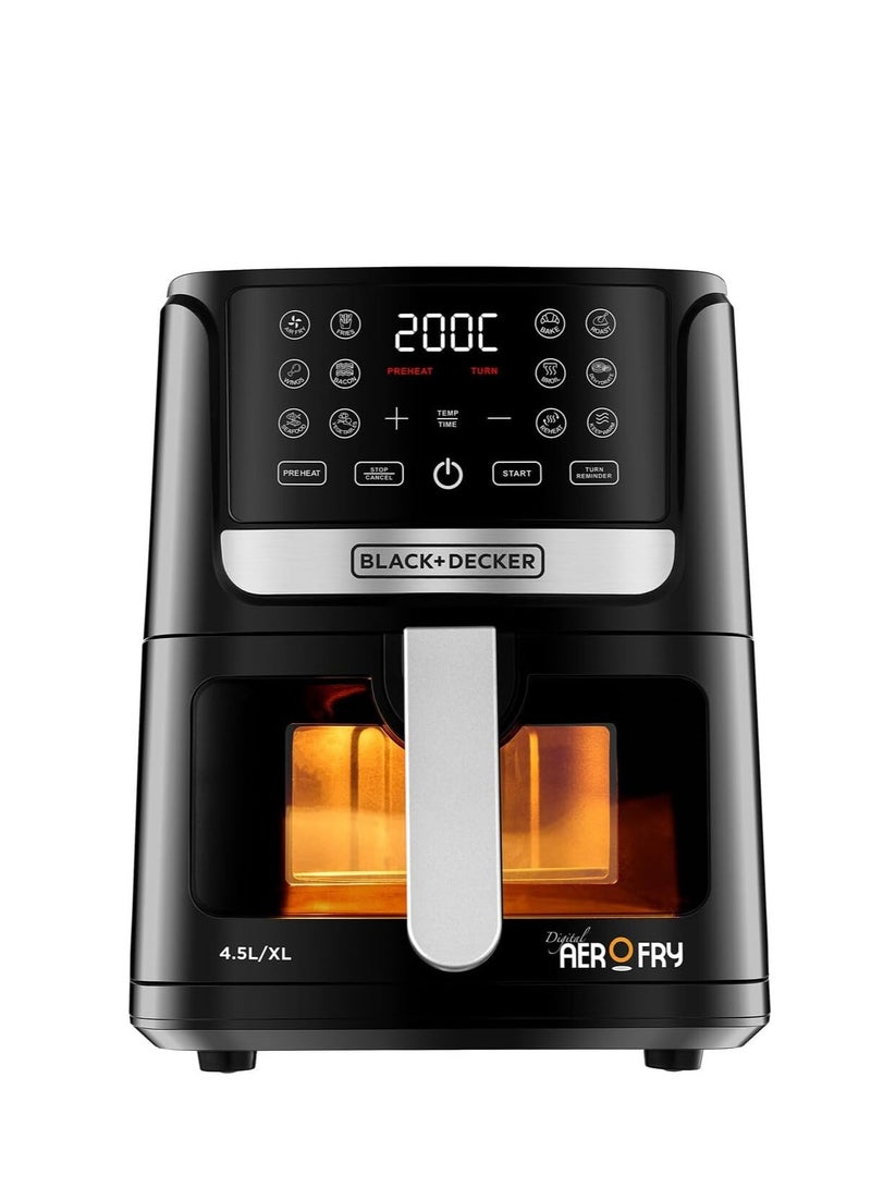 Digital AerOFry Air Fryer Extra Large 4.5 L 1500 W AF4500-B5 Black