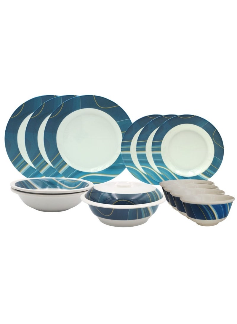 Melrich Melamine 12 Piece Dinnerware set Strong Durable and Long lasting