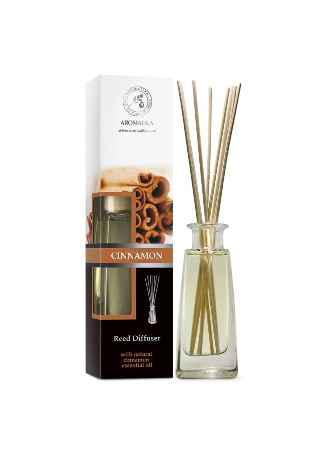 Cinnamon Reed Diffuser W Natural Essential Cinnamon Oil 100Ml - Fresh And Long Lasting Fragrance - Gift Set W 8 Bamboo Sticks - Best For Aromatherapy - Spa - Home - Office - Boutique - By