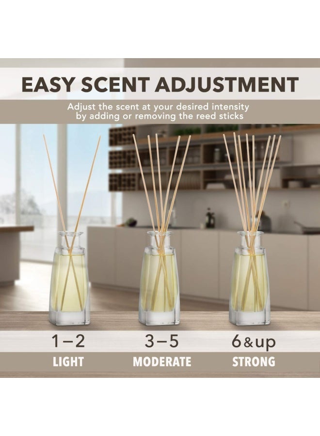 Cinnamon Reed Diffuser W Natural Essential Cinnamon Oil 100Ml - Fresh And Long Lasting Fragrance - Gift Set W 8 Bamboo Sticks - Best For Aromatherapy - Spa - Home - Office - Boutique - By