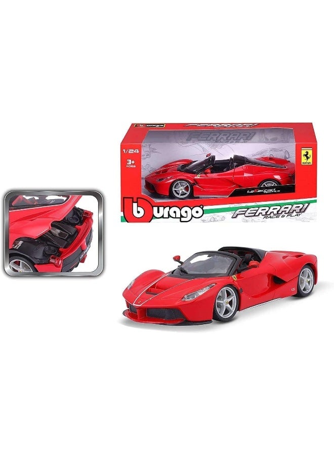 burago B Ferrari Race and Play LaFerrari 1/24 Scale Diecast Model Vehicle Red