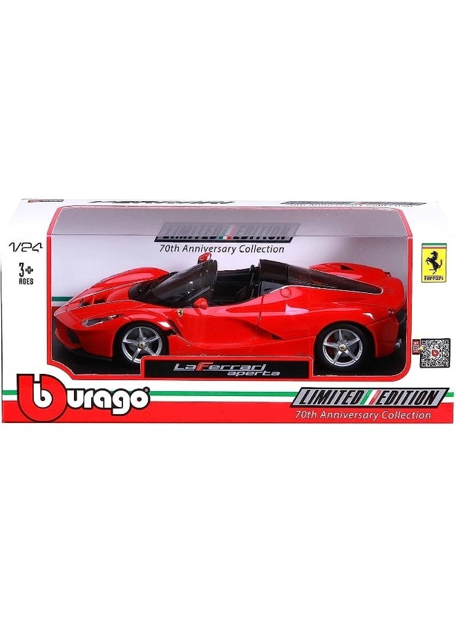 burago B Ferrari Race and Play LaFerrari 1/24 Scale Diecast Model Vehicle Red