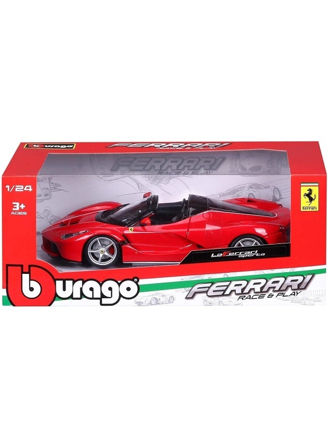 burago B Ferrari Race and Play LaFerrari 1/24 Scale Diecast Model Vehicle Red