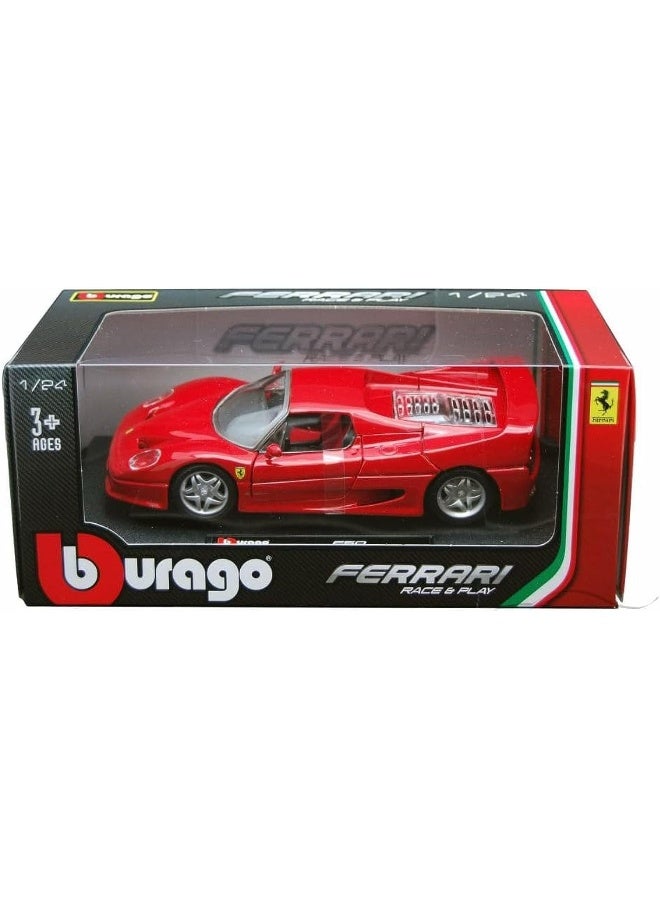 Bburago 1:24 Scale Ferrari Race and Play F50 Diecast Vehicle (Colors May Vary)