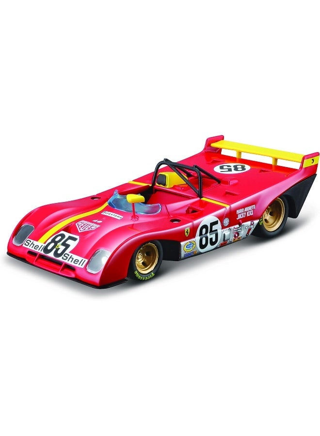 Bburago B18-36302 FERRARI RACING 312 P 1972 Super Car 1:43, Red