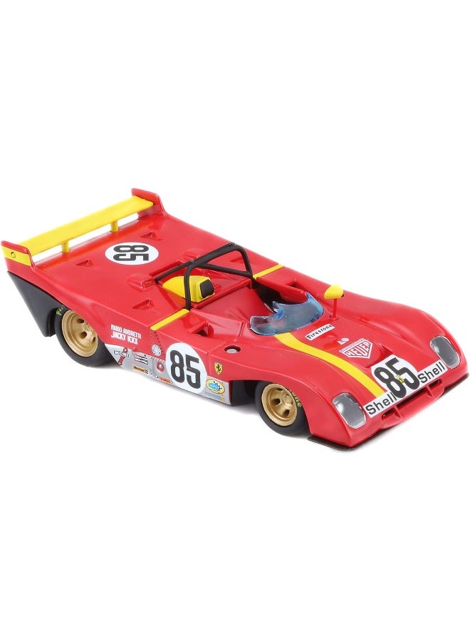 Bburago B18-36302 FERRARI RACING 312 P 1972 Super Car 1:43, Red