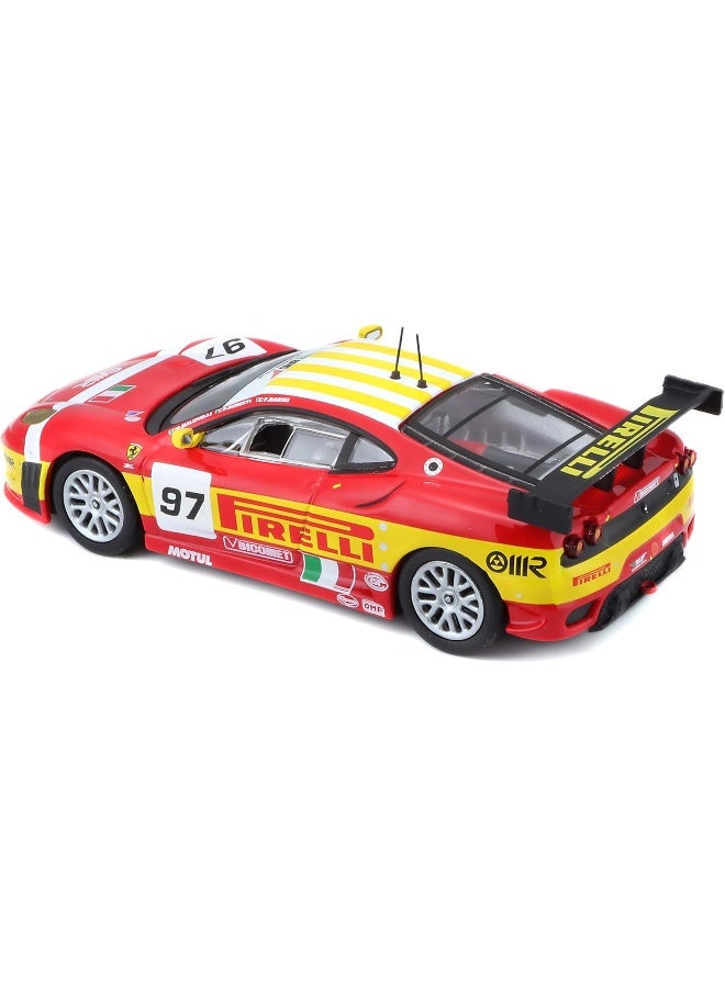 Bburago B18-36303 Ferrari Racing F430 GT2 2008 Super Car Childrens 1:43, Red