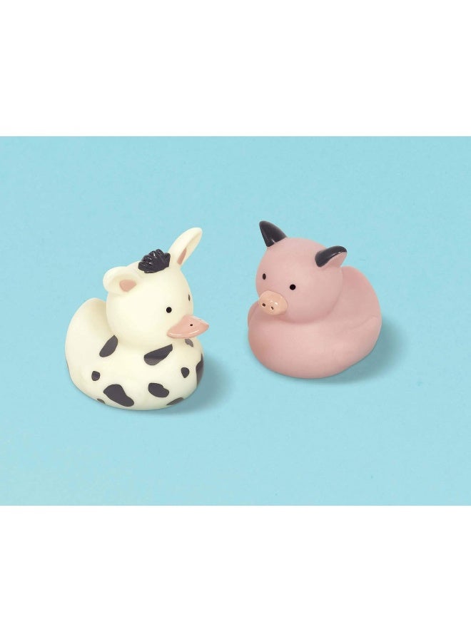 Barnyard Birthday Rubber Duck Favors 8pcs
