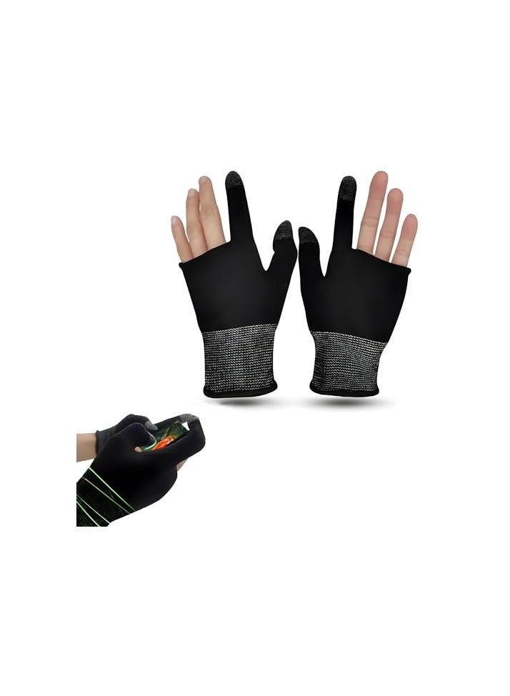 E-Sports Gaming Gloves, Highly Sensitive Touch Finger Gaming Glove, Anti Sweat Breathable Finger Gloves for Gaming