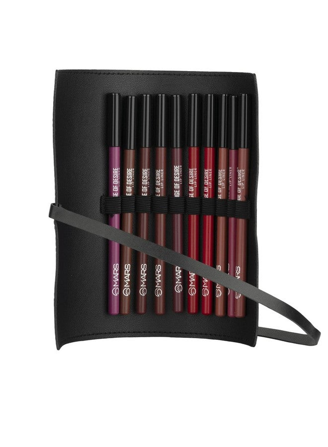 Matte Lip Liner With Holder Set Of 10 | One Swipe Smooth Application | Long Lasting & Travel Friendly Lip Pencil | Multicolor | Set-A (1.4G X 10)