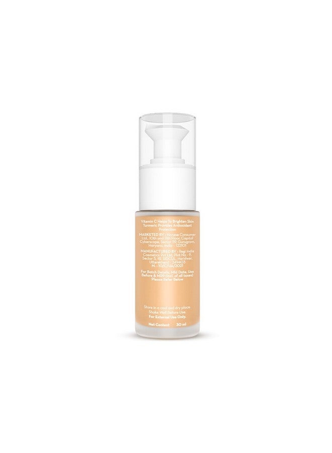 Hydra-Glow Full Coverage Dewy Finish Liquid Foundation With Vitamin C & Turmeric- 30 Ml|Full Coverage|Gives 3X Instant Glow|12-Hour Long Stay & Hydration|Spf 35|Non-Drying (02 Crème Glow)