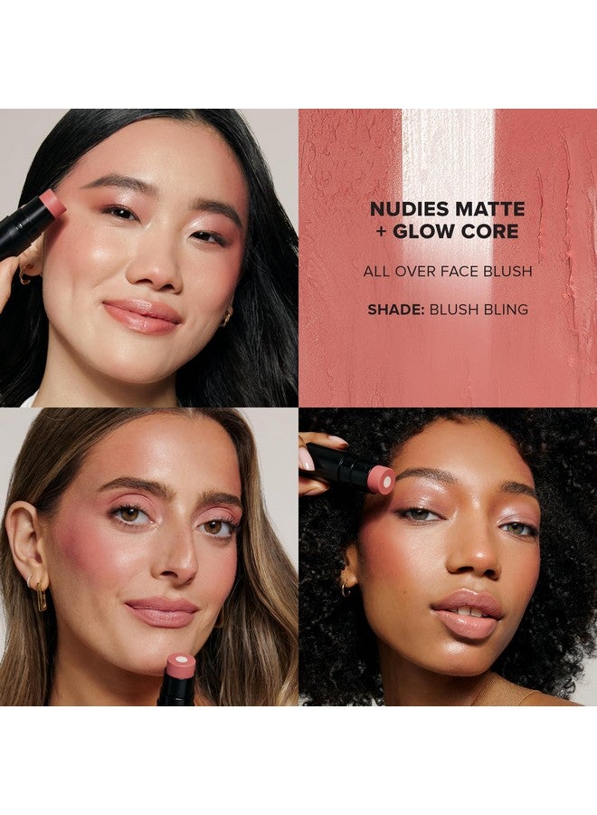 Nudies Matte + Glow Core All Over Face Blush Color - Bling