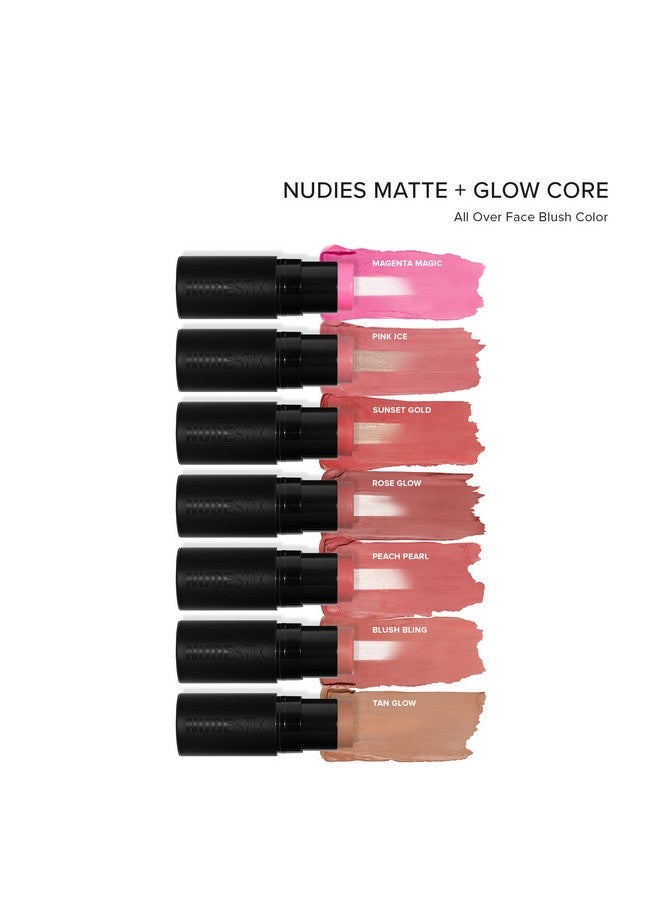 Nudies Matte + Glow Core All Over Face Blush Color - Bling