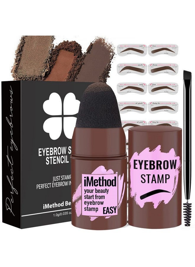 Eyebrow Stamp And Eyebrow Stencil Kit Eyebrow Stamp And Shaping Kit For Perfect Brow, Eye Brow Shaping Kit, Longlasting, Reddish Brown