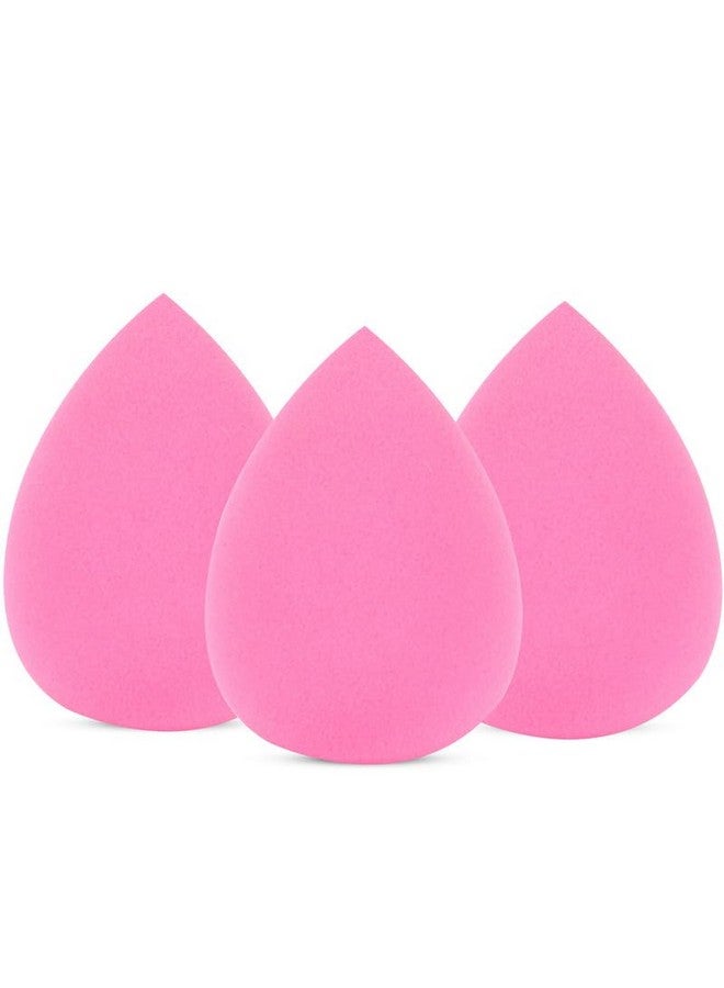 Professional Mini Makeup Sponge Beauty Blender | Cosmetic Blending Tool For Liquid, Cream & Powder Beauty Products| Egg Shape Face Sponge Puff Pack Of 3 (Light Pink)