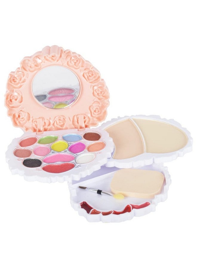 All In One Makeup Kit - Eyeshadow With Brush, Compact Powder, Lip Colors, Blusher