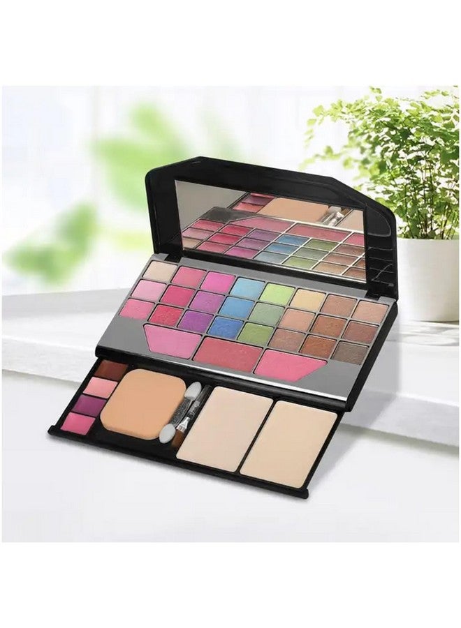 All In One Makeup Kit - Eyeshadow With Brush, Compact Powder, Lip Colors, Blusher