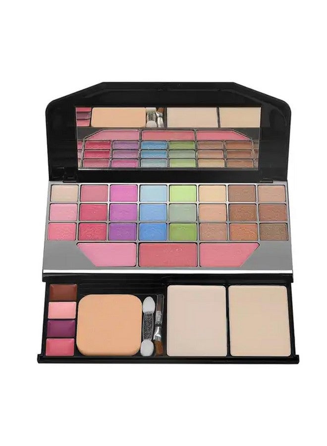 All In One Makeup Kit - Eyeshadow With Brush, Compact Powder, Lip Colors, Blusher