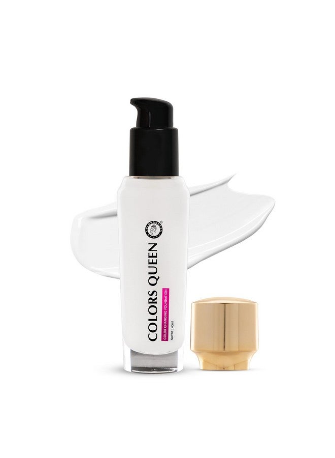 Color Changing Foundation - 40Ml | Flawless Color Changing Foundation With Satin Finish, Makeup Base Moisturizing, Long Lasting Waterproof Liquid Foundation For Face Makeup