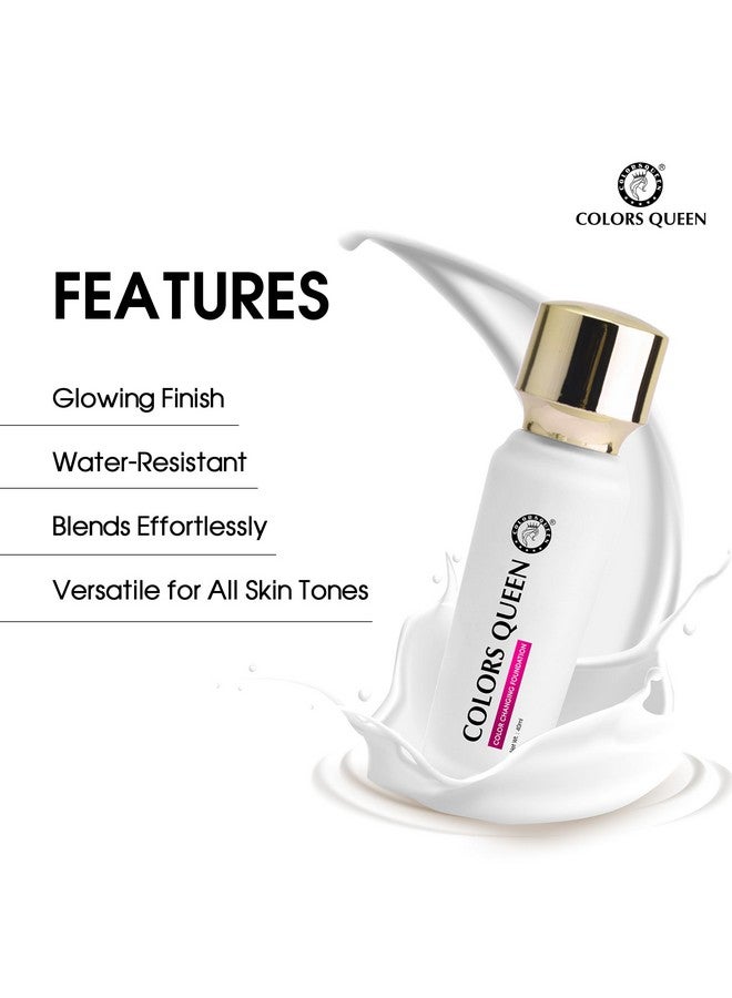 Color Changing Foundation - 40Ml | Flawless Color Changing Foundation With Satin Finish, Makeup Base Moisturizing, Long Lasting Waterproof Liquid Foundation For Face Makeup