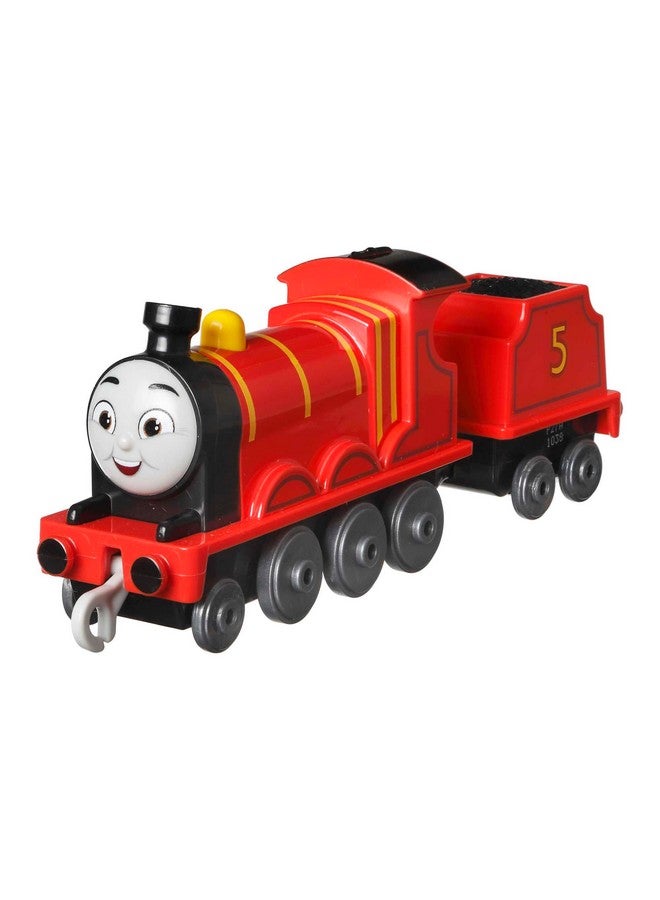 Fisher-Price Die-Cast Push-Along James Toy Train Engine For Preschool Kids Ages 3+