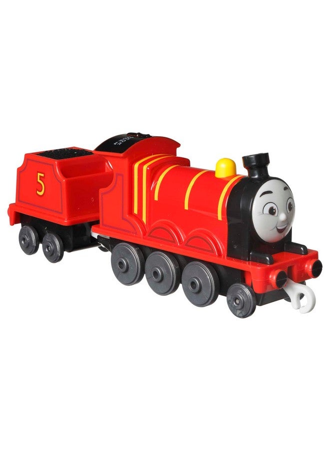 Fisher-Price Die-Cast Push-Along James Toy Train Engine For Preschool Kids Ages 3+