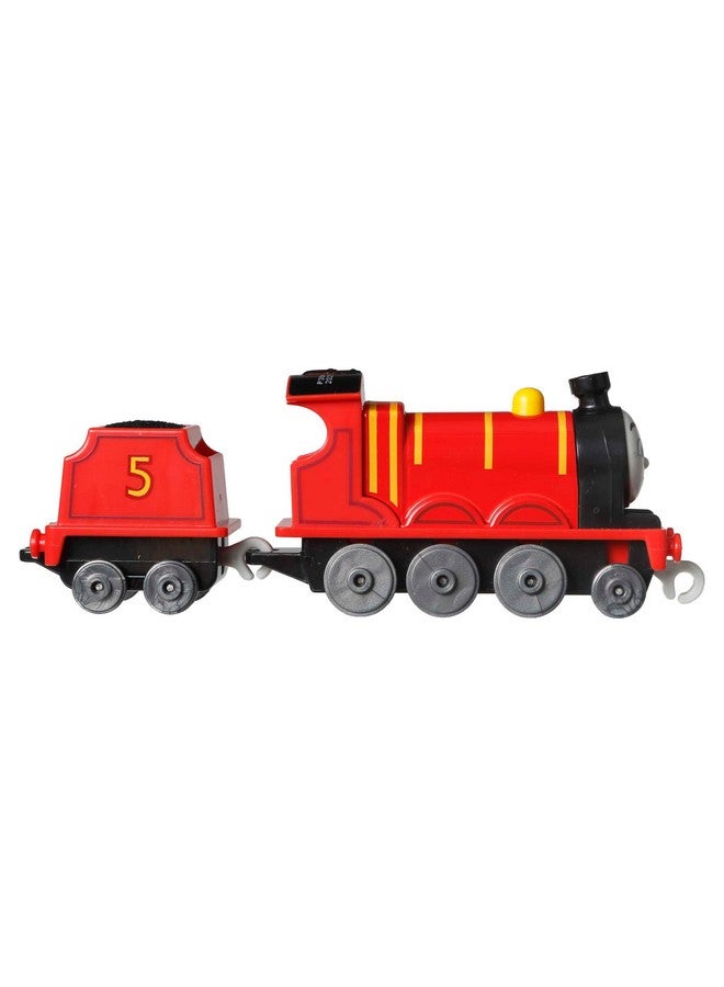 Fisher-Price Die-Cast Push-Along James Toy Train Engine For Preschool Kids Ages 3+