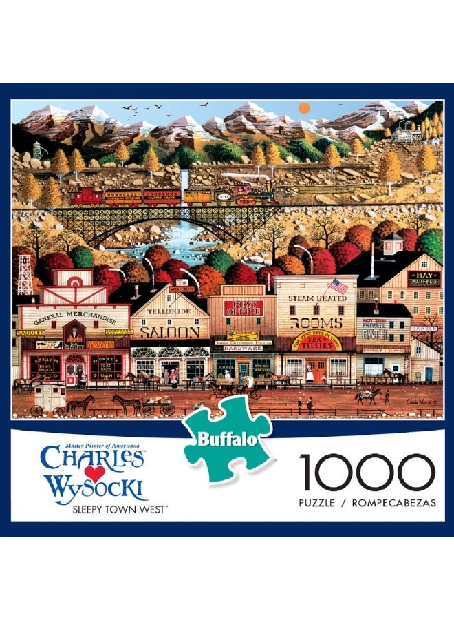 Buffalo Games Charles Wysocki - Sleepy Town West - 1000 Piece Jigsaw Puzzle