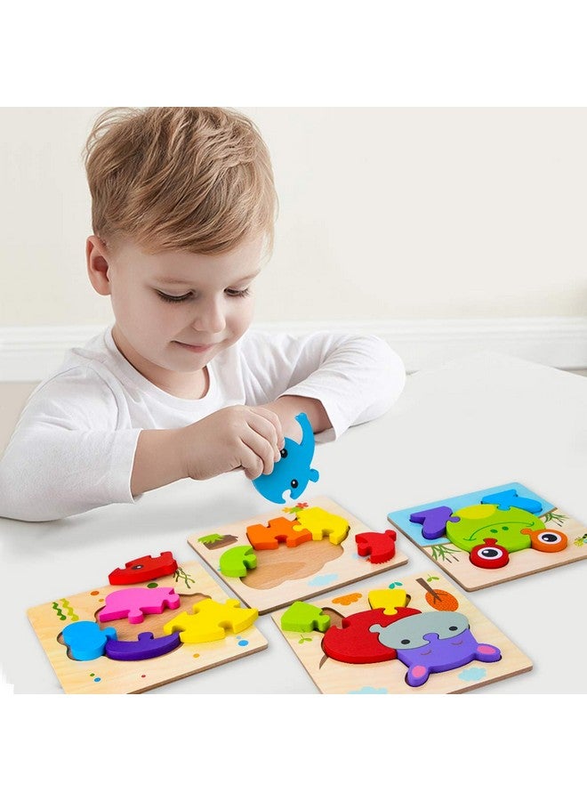 Wooden Vehicle Puzzles For 1 2 3 Years Old Boys Girls, Toddler Educational Developmental Toys Gift With 6 Vehicle Baby Montessori Color Shapes Learning Puzzles, Great Gift Ideas