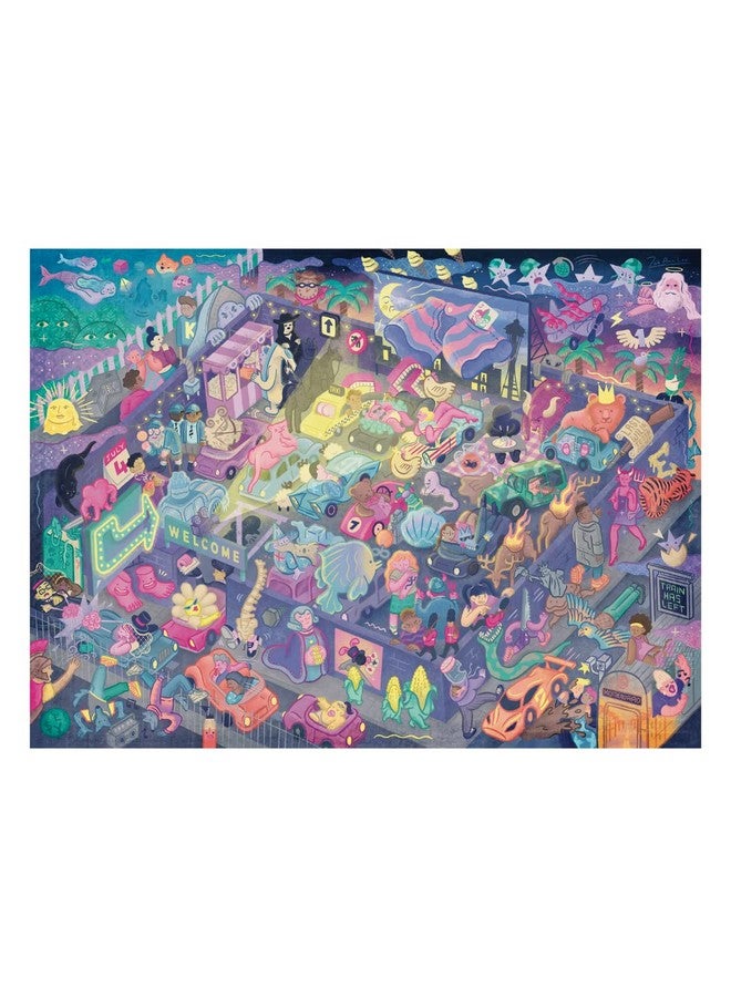 Night At The Movies: Movie Jigsaw Puzzle For Adults (1000 Pieces) Filled With 101 Riddles To Solve