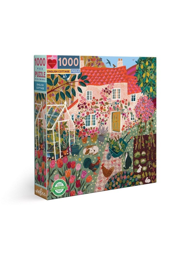 Piece And Love English Cottage 1000 Piece Square Jigsaw Puzzle, 23