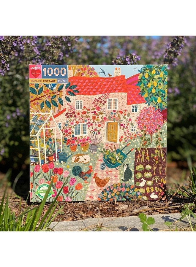 Piece And Love English Cottage 1000 Piece Square Jigsaw Puzzle, 23