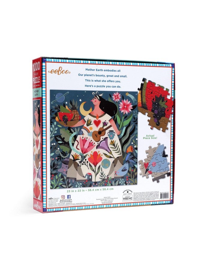 : Piece And Love Mother Earth 1000 Piece Square Adult Jigsaw Puzzle Puzzle For Adults And Families Glossy Sturdy Pieces And Minimal Puzzle Dust