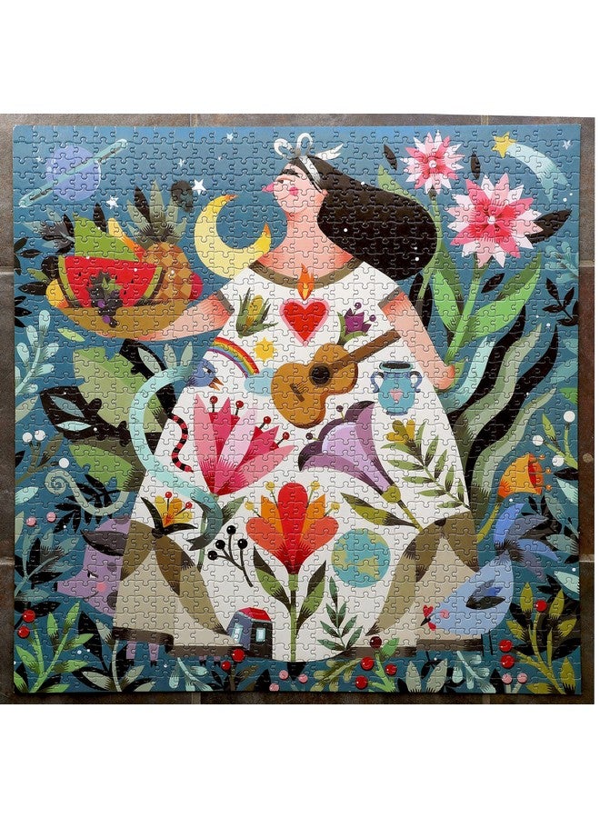 : Piece And Love Mother Earth 1000 Piece Square Adult Jigsaw Puzzle Puzzle For Adults And Families Glossy Sturdy Pieces And Minimal Puzzle Dust