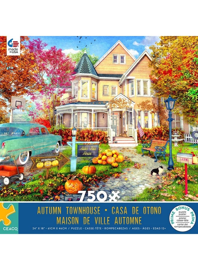 Dominic Davison Autumn Townhouse 750 Piece Jigsaw Puzzle