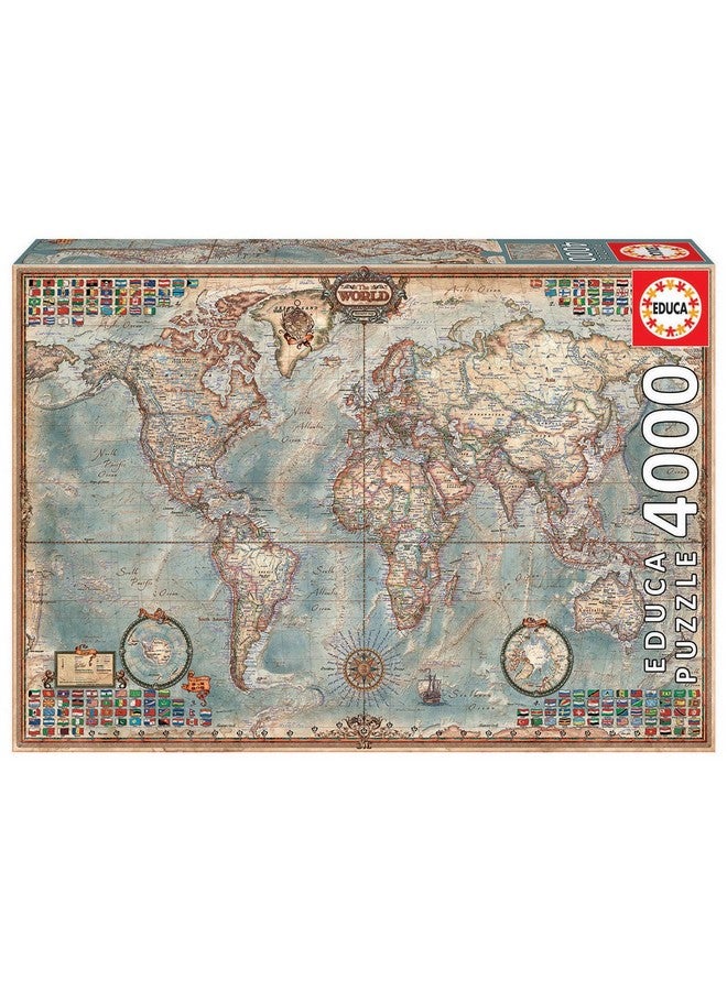 4,000 Piece Puzzle - The World Map