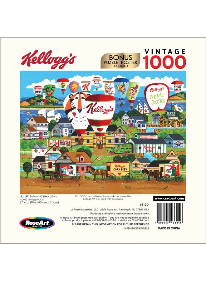 Kellogg'S Hot Air Balloon Celebration 1000 Piece Jigsaw Puzzles For Adults