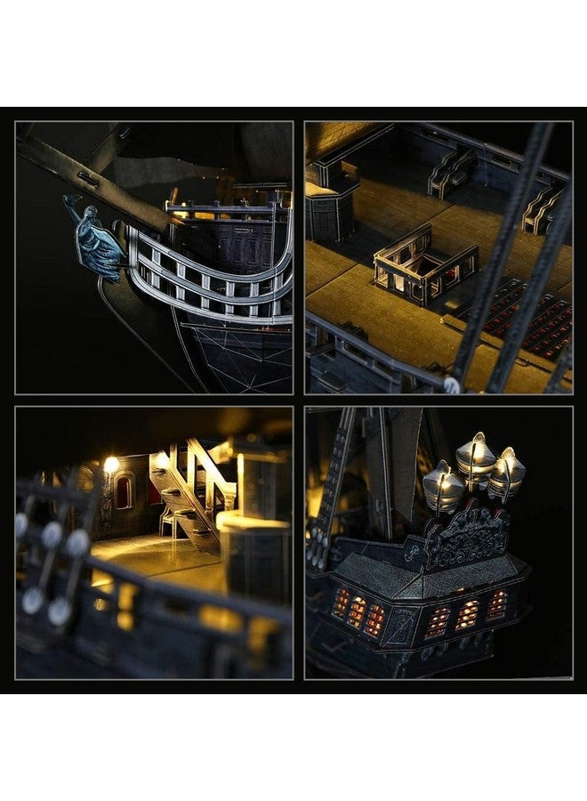 3D Puzzles For Adults Home Decor Pirate Ship Gifts For Men Women Model Kits Brain Teaser Puzzles For Adults Teacher Gifts,Queen Anne'S Revenge 340 Pcs