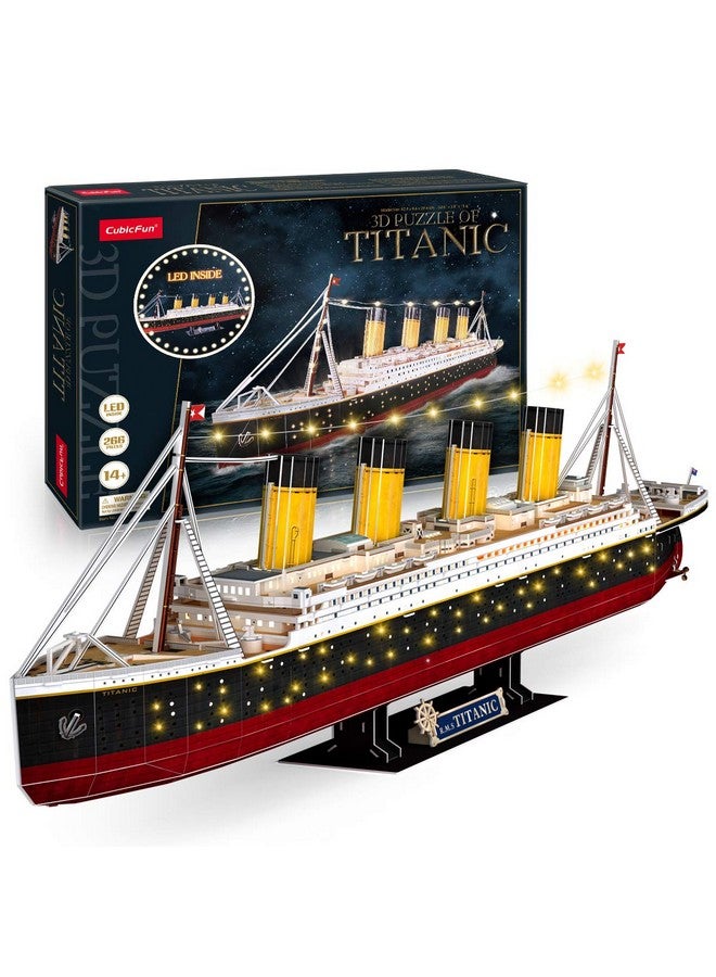 3D Puzzles For Adults - Led Titanic 35'' Large Ship - New Home Desk Decor - House Warming, Wedding, Anniversary, Valentines Day Teacher Gifts For Him Her