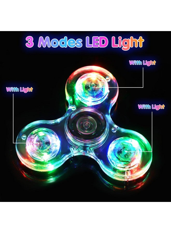 Fidget Spinners, Led Light Up Sensory Fidget Toys For Kids, Glow In The Dark Party Favors For Kids 4-8-12, Adhd Anxiety Stress Relief Goodie Bag Stuffers Birthday Classroom Prizes Return Gifts