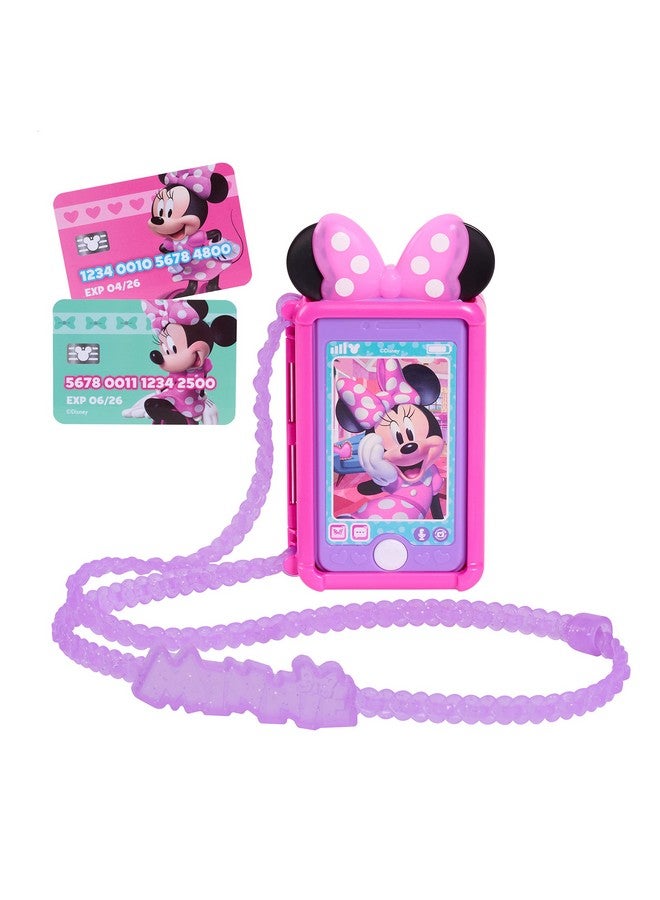 Disney Junior Minnie Mouse Chat With Me Pretend Play Cell Phone Set, Lights And Sounds, Officially Licensed Kids Toys For Ages 3 Up By Just Play