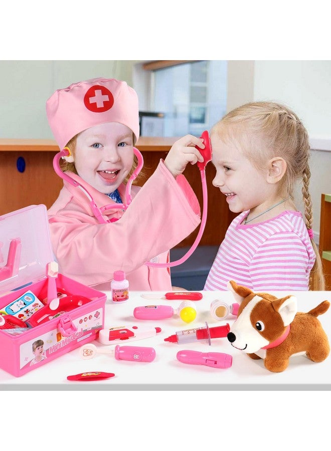 Doctor Kit For Toddlers 3-5 Dentist Vet Set Kids Toys For 3 4 5 Year Old Girls Pretend Play Doctor Set Dress Up Costume Medical Toys For Ages 2-4 3-5 Year Old Girl Birthday Gifts