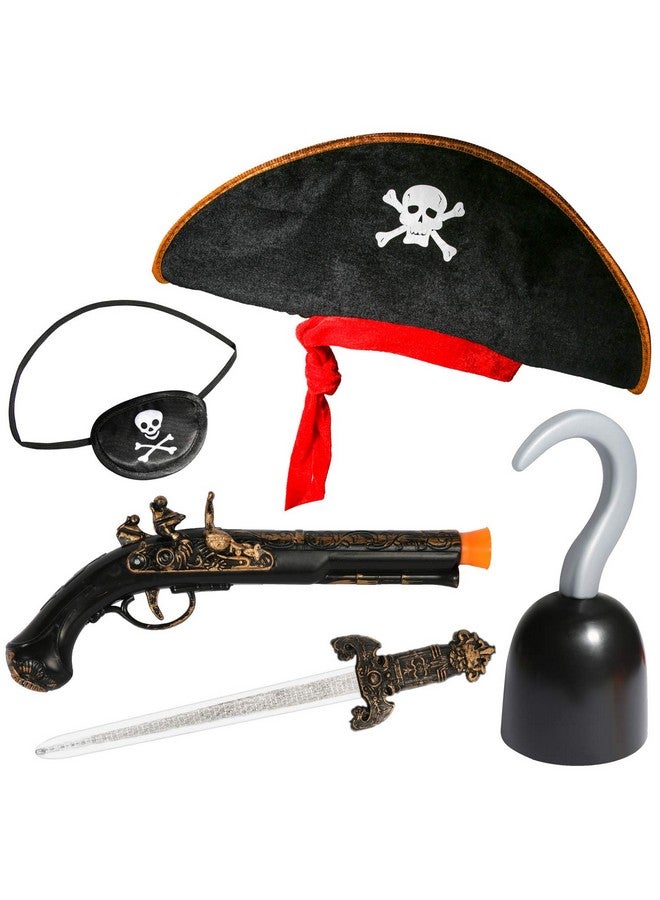 Pirate Accessories For Kids Halloween Caribbean Costume For Boys Girls Buccaneer Dress Up Cosplay Stage Props Imaginative Play Toy Kit