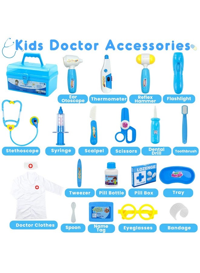 Doctor Kit For Toddlers 3-5 Kids Toys For 2 3 4 Year Old Girls Boys Dentist Doctor Set Costume Medical Kit Pretend Play Dress Up Educational Role Play Birthday Girls Gifts For Aged 2-4 3-5