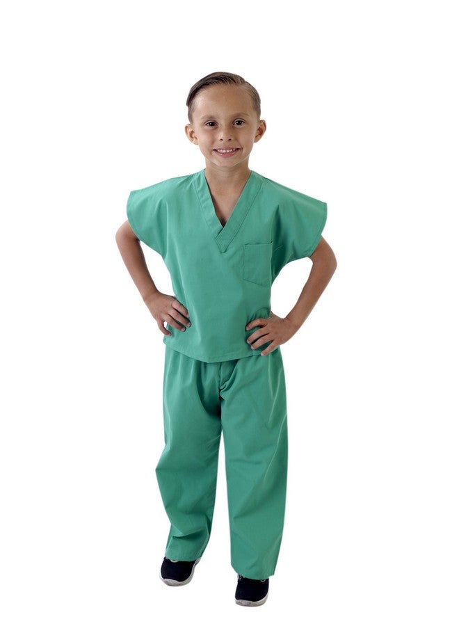 Childrens Scrub Set-Soft Touch-Role Play Costume Set (Surgical Green, 12/14)